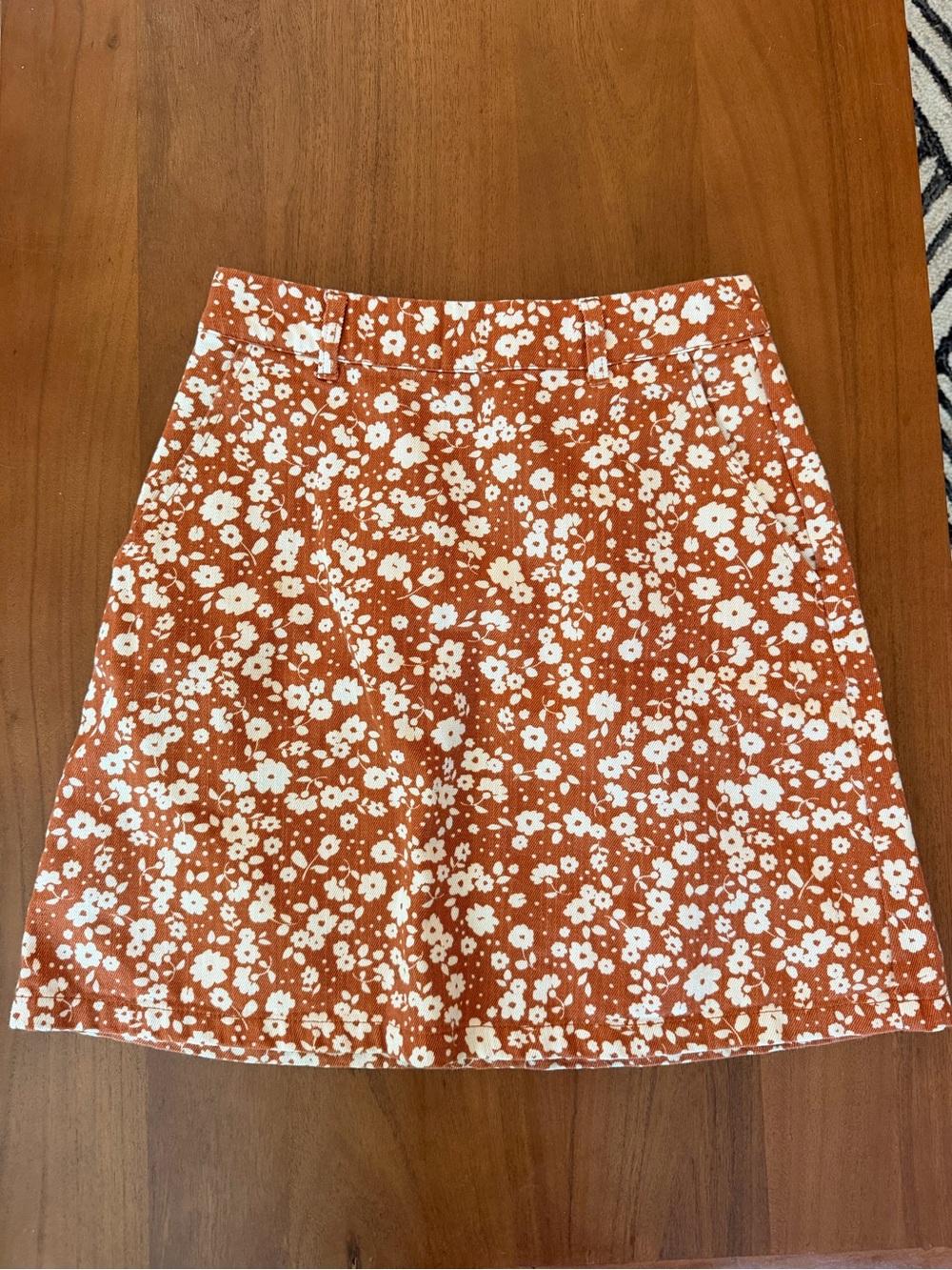 Princess Highway Rust Floral A-Line Mini Skirt